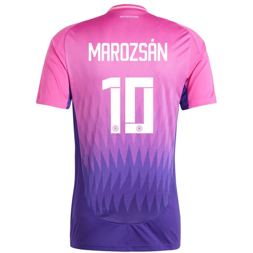 Danxen Dames Duitsland Dzsenifer Marozsan #10 Roze Paars Uitshirt Uittenue 24-26 T-Shirt