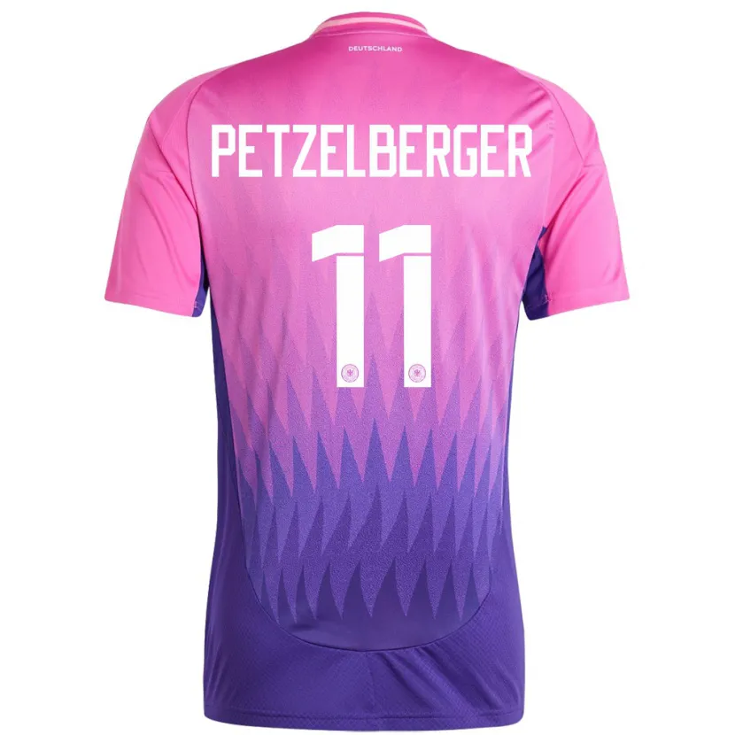 Danxen Dames Duitsland Ramona Petzelberger #11 Roze Paars Uitshirt Uittenue 24-26 T-Shirt