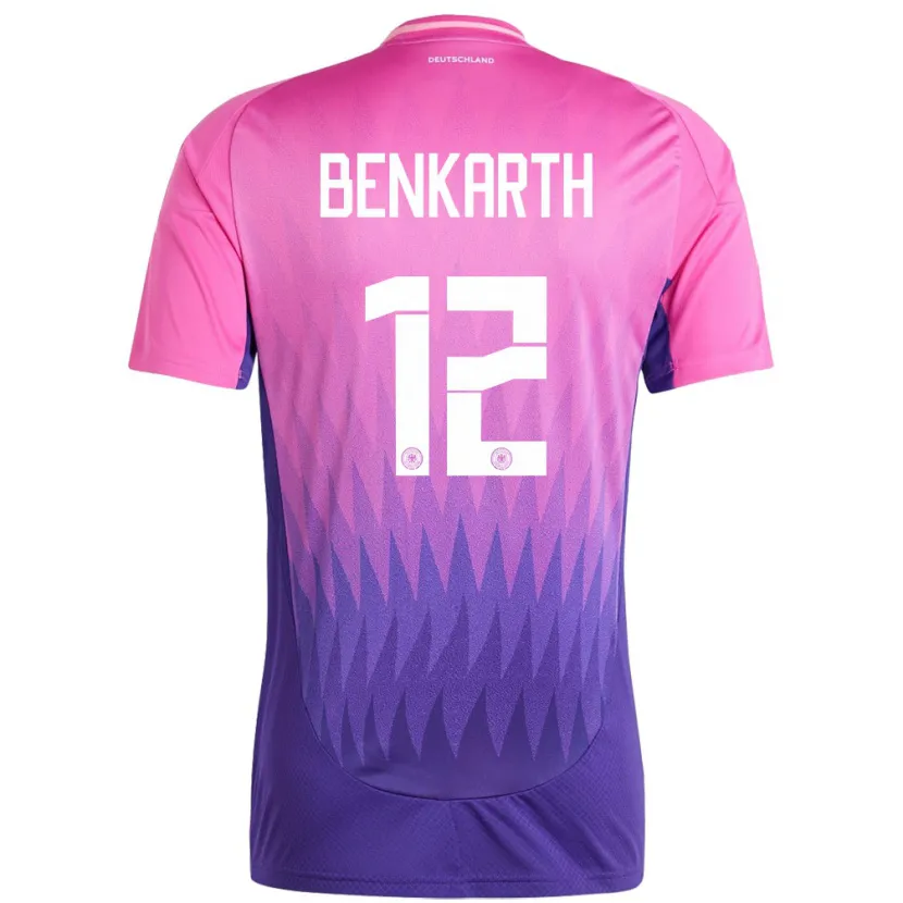 Danxen Dames Duitsland Laura Benkarth #12 Roze Paars Uitshirt Uittenue 24-26 T-Shirt