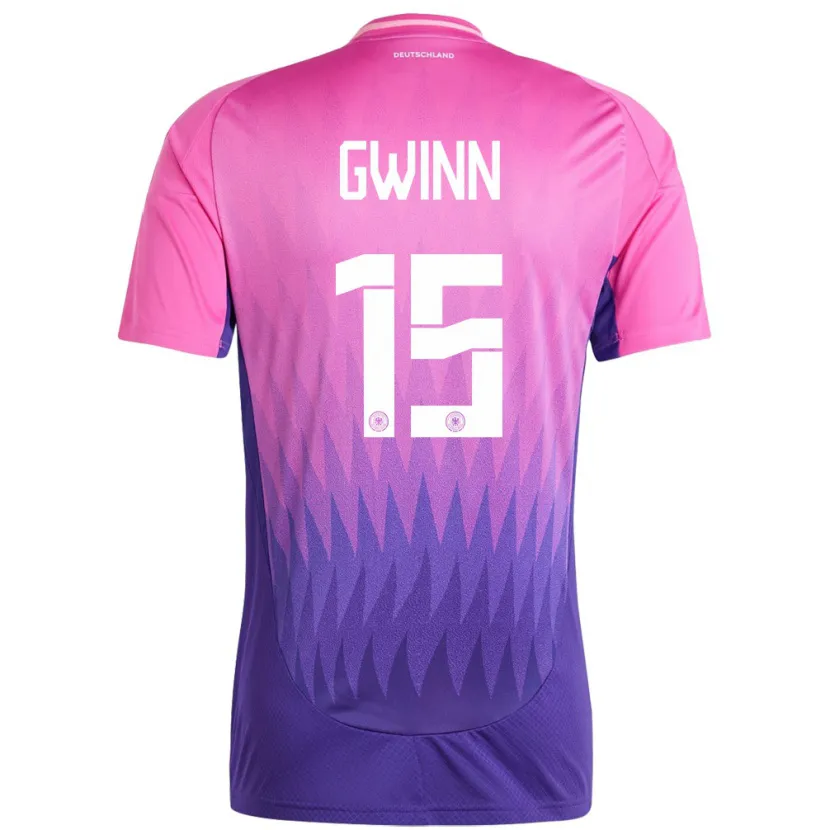 Danxen Dames Duitsland Giulia Gwinn #15 Roze Paars Uitshirt Uittenue 24-26 T-Shirt