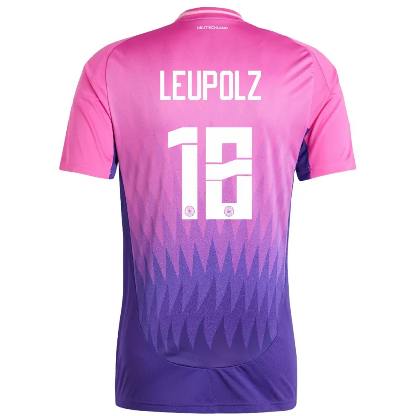 Danxen Dames Duitsland Melanie Leupolz #18 Roze Paars Uitshirt Uittenue 24-26 T-Shirt