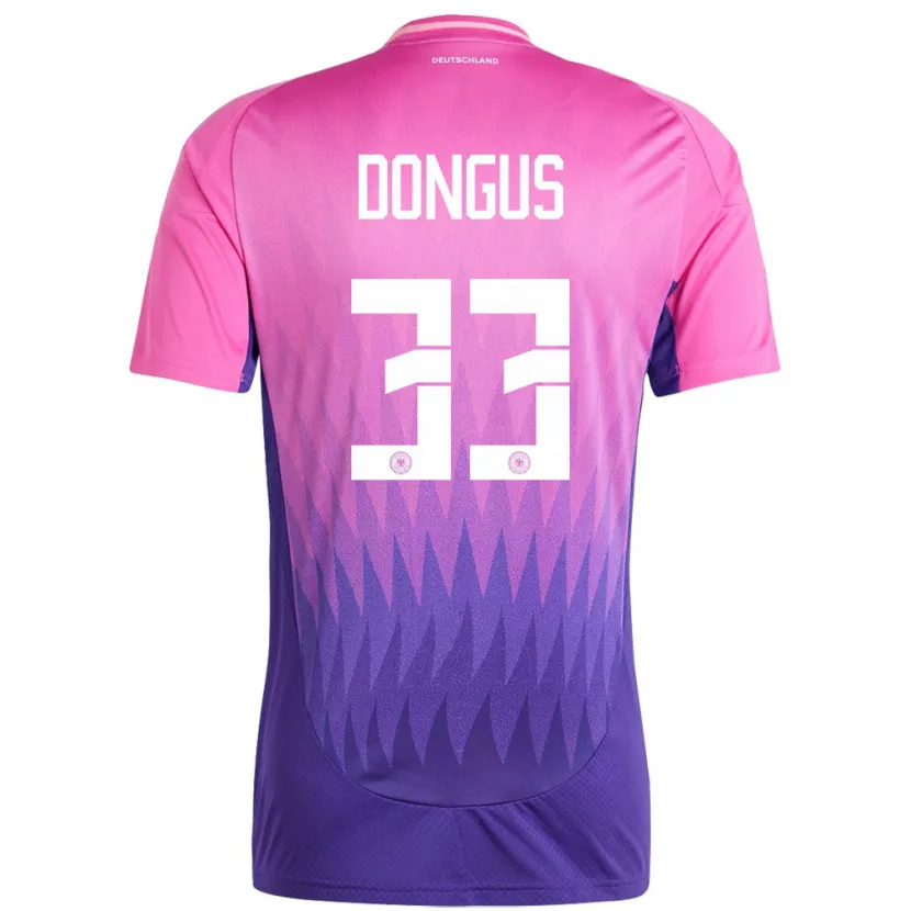 Danxen Dames Duitsland Fabienne Dongus #33 Roze Paars Uitshirt Uittenue 24-26 T-Shirt