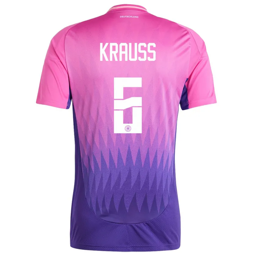 Danxen Dames Duitsland Tom Kraub #6 Roze Paars Uitshirt Uittenue 24-26 T-Shirt
