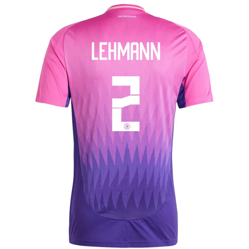 Danxen Dames Duitsland Paul Lehmann #2 Roze Paars Uitshirt Uittenue 24-26 T-Shirt