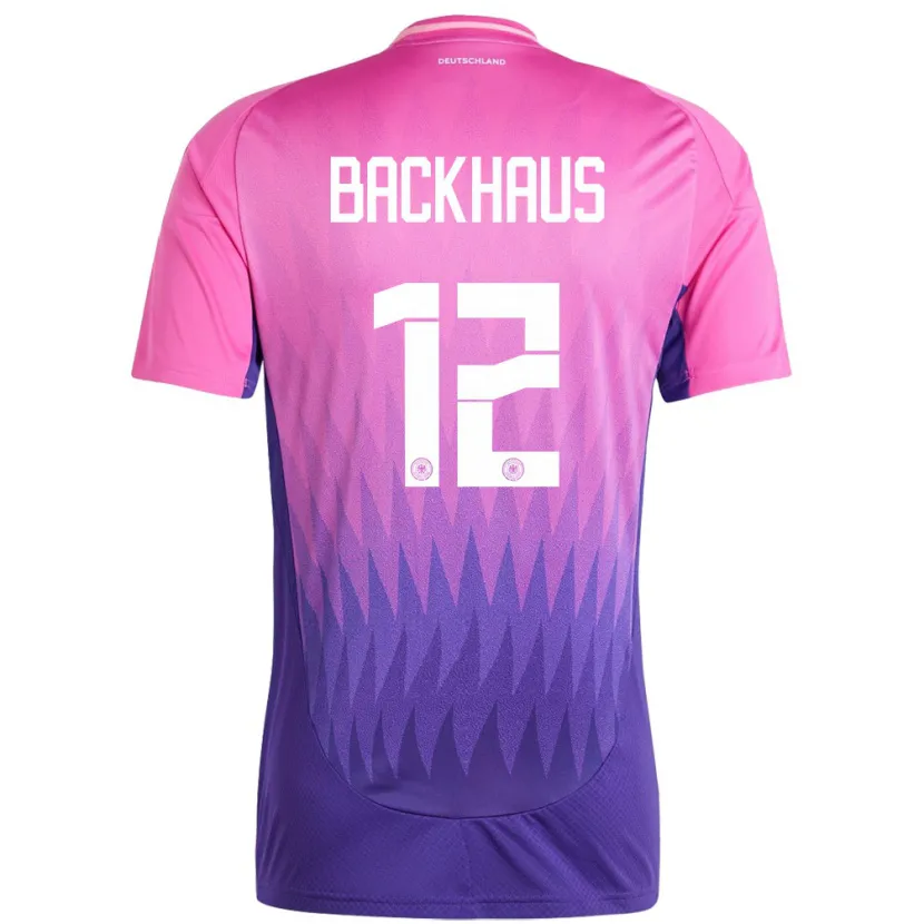 Danxen Dames Duitsland Mio Backhaus #12 Roze Paars Uitshirt Uittenue 24-26 T-Shirt
