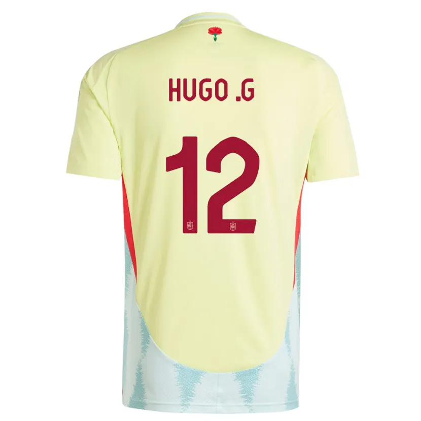 Danxen Dames Spanje Hugo Guillamon #12 Geel Uitshirt Uittenue 24-26 T-Shirt