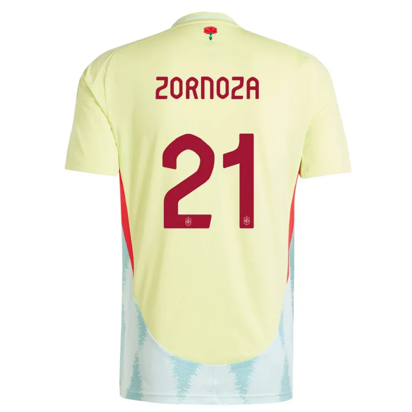 Danxen Dames Spanje Claudia Zornoza #21 Geel Uitshirt Uittenue 24-26 T-Shirt