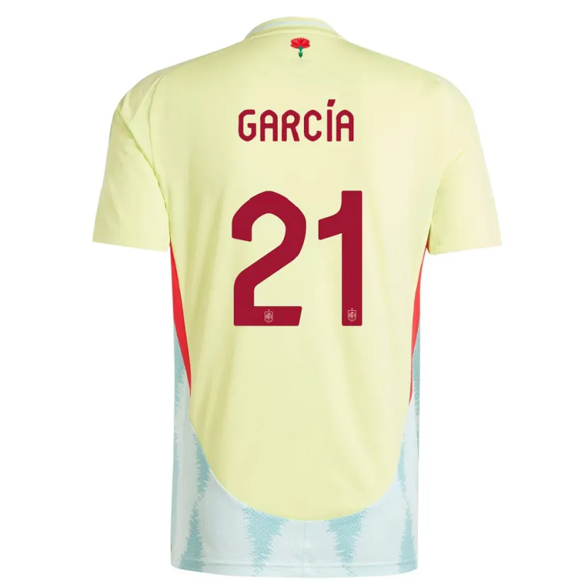 Danxen Dames Spanje Sheila Garcia #21 Geel Uitshirt Uittenue 24-26 T-Shirt