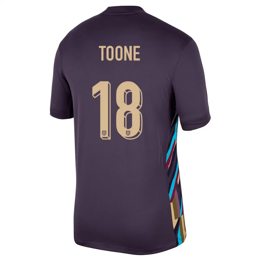 Danxen Dames Engeland Ella Toone #18 Donkere Rozijn Uitshirt Uittenue 24-26 T-Shirt