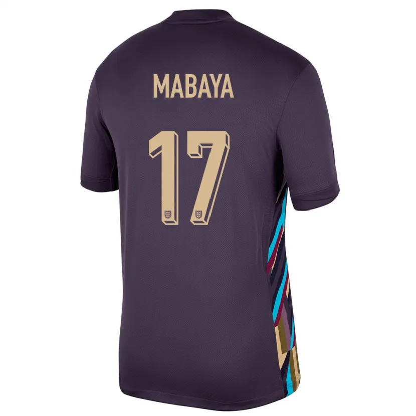 Danxen Dames Engeland Isaac Mabaya #17 Donkere Rozijn Uitshirt Uittenue 24-26 T-Shirt