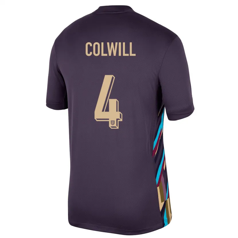 Danxen Dames Engeland Levi Colwill #4 Donkere Rozijn Uitshirt Uittenue 24-26 T-Shirt