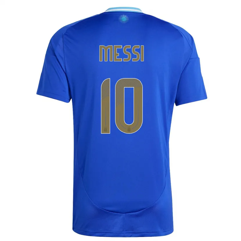 Danxen Dames Argentinië Lionel Messi #10 Blauw Uitshirt Uittenue 24-26 T-Shirt