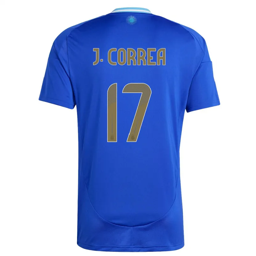 Danxen Dames Argentinië Joaquin Correa #17 Blauw Uitshirt Uittenue 24-26 T-Shirt