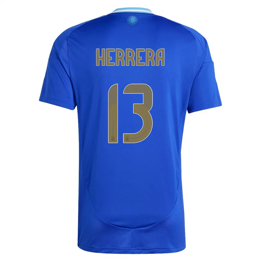 Danxen Dames Argentinië Marcelo Herrera #13 Blauw Uitshirt Uittenue 24-26 T-Shirt