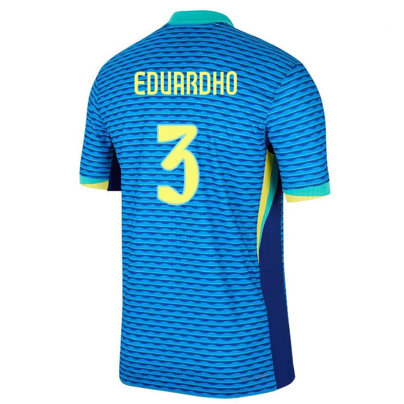 Danxen Dames Brazilië Eduardho #3 Blauw Uitshirt Uittenue 24-26 T-Shirt