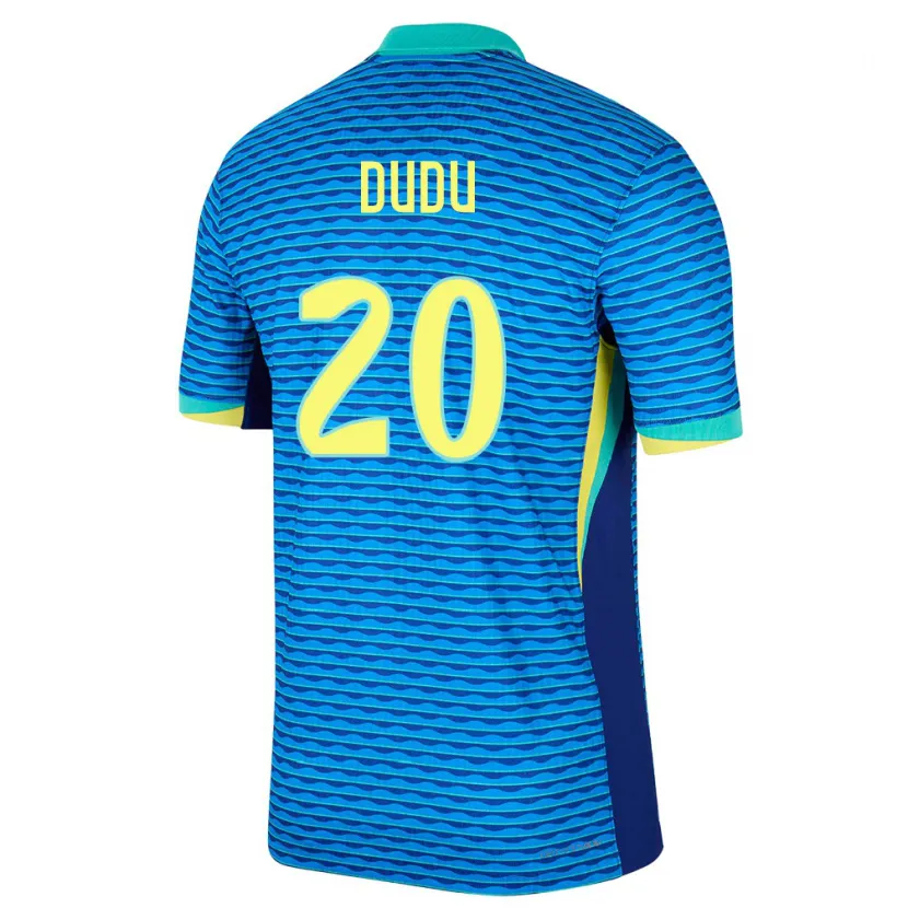 Danxen Dames Brazilië Dudu #20 Blauw Uitshirt Uittenue 24-26 T-Shirt