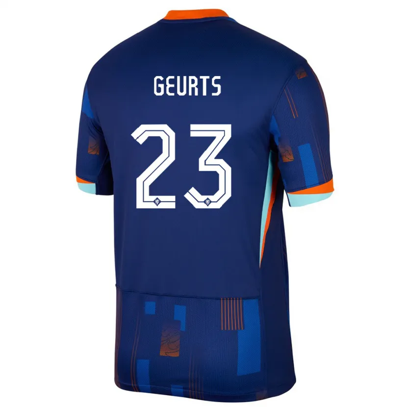 Danxen Dames Nederland Loes Geurts #23 Blauw Uitshirt Uittenue 24-26 T-Shirt