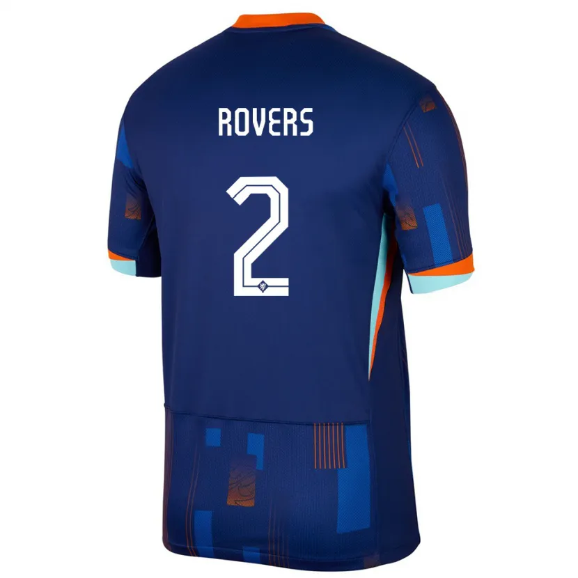 Danxen Dames Nederland Bram Rovers #2 Blauw Uitshirt Uittenue 24-26 T-Shirt