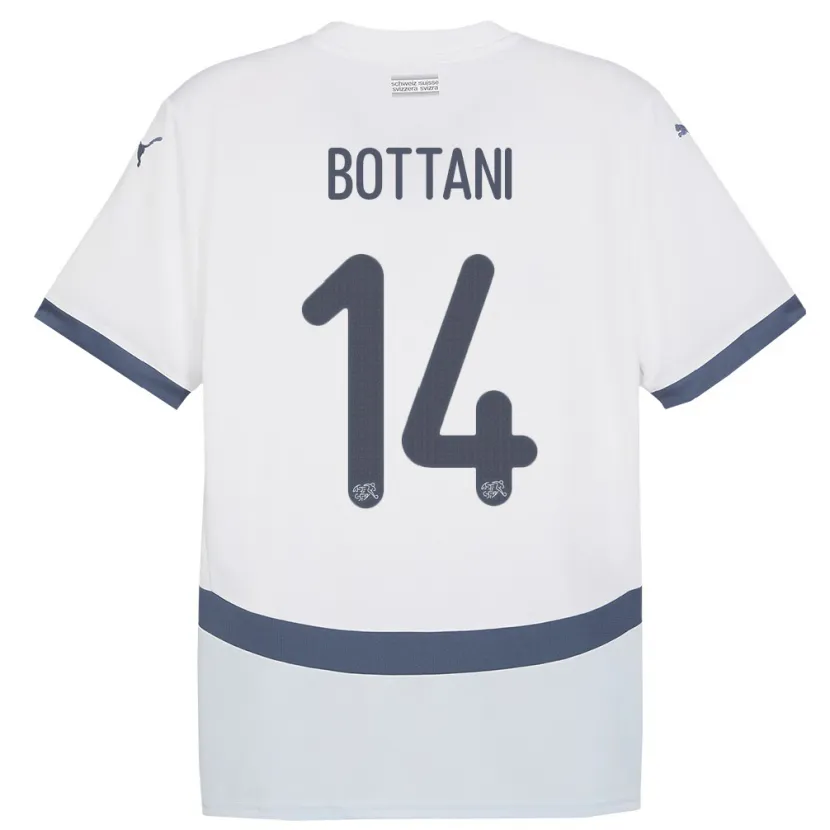 Danxen Dames Zwitserland Mattia Bottani #14 Wit Uitshirt Uittenue 24-26 T-Shirt