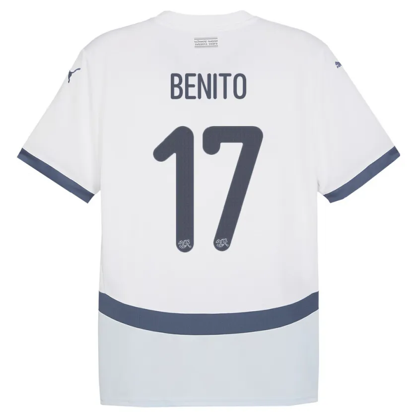 Danxen Dames Zwitserland Loris Benito #17 Wit Uitshirt Uittenue 24-26 T-Shirt