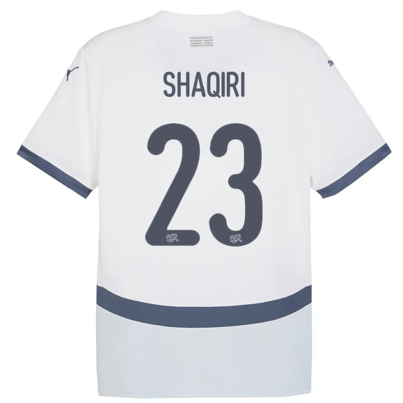 Danxen Dames Zwitserland Xherdan Shaqiri #23 Wit Uitshirt Uittenue 24-26 T-Shirt