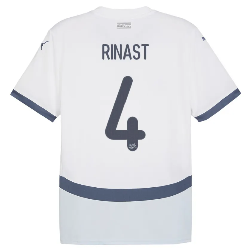 Danxen Dames Zwitserland Rachel Rinast #4 Wit Uitshirt Uittenue 24-26 T-Shirt