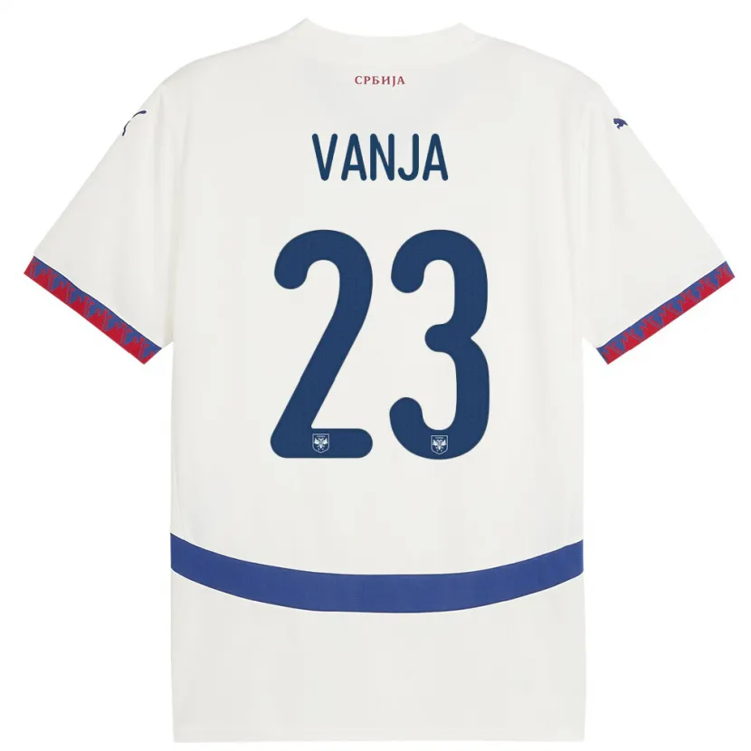Danxen Dames Servië Vanja Milinkovic-Savic #23 Wit Uitshirt Uittenue 24-26 T-Shirt