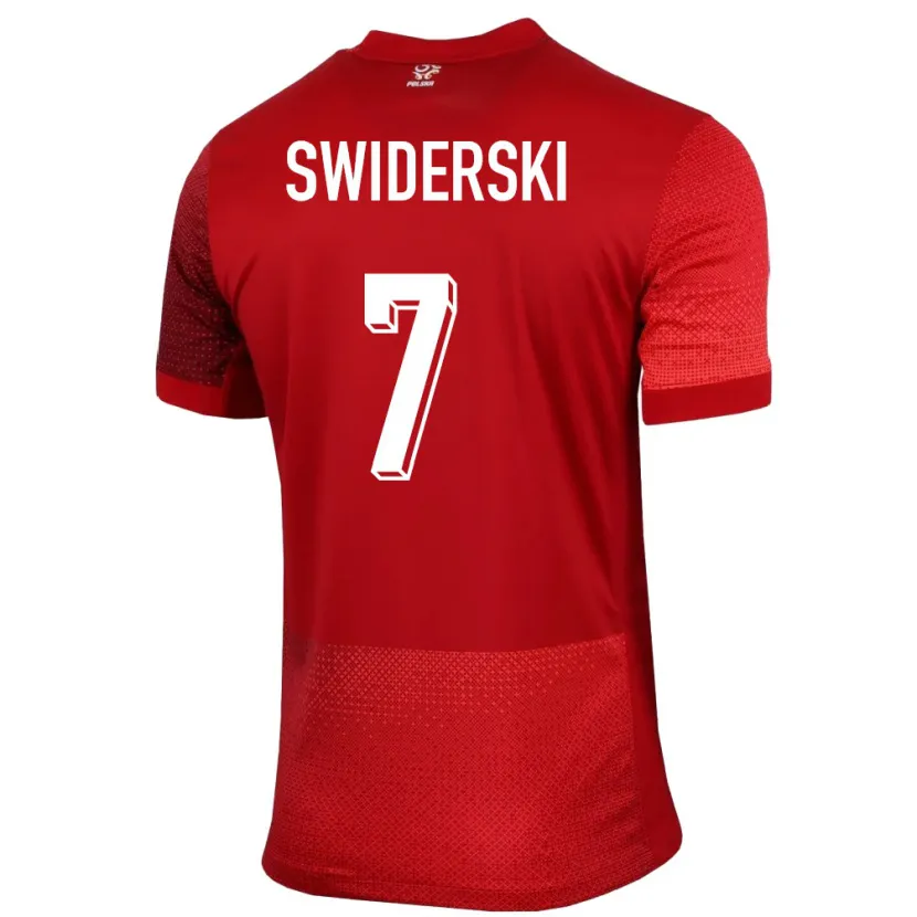 Danxen Dames Polen Karol Swiderski #7 Rood Uitshirt Uittenue 24-26 T-Shirt