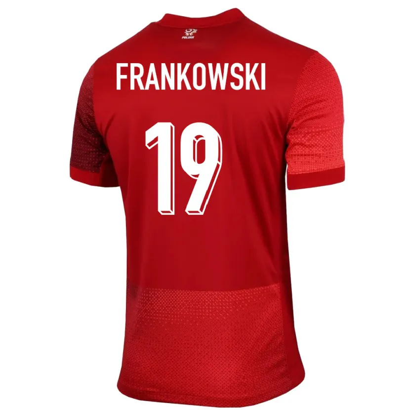 Danxen Dames Polen Przemyslaw Frankowski #19 Rood Uitshirt Uittenue 24-26 T-Shirt