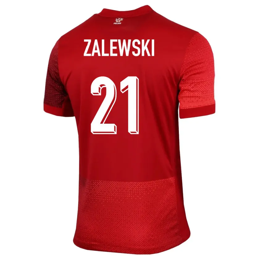Danxen Dames Polen Nicola Zalewski #21 Rood Uitshirt Uittenue 24-26 T-Shirt