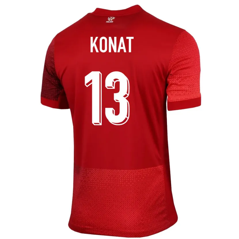 Danxen Dames Polen Katarzyna Konat #13 Rood Uitshirt Uittenue 24-26 T-Shirt
