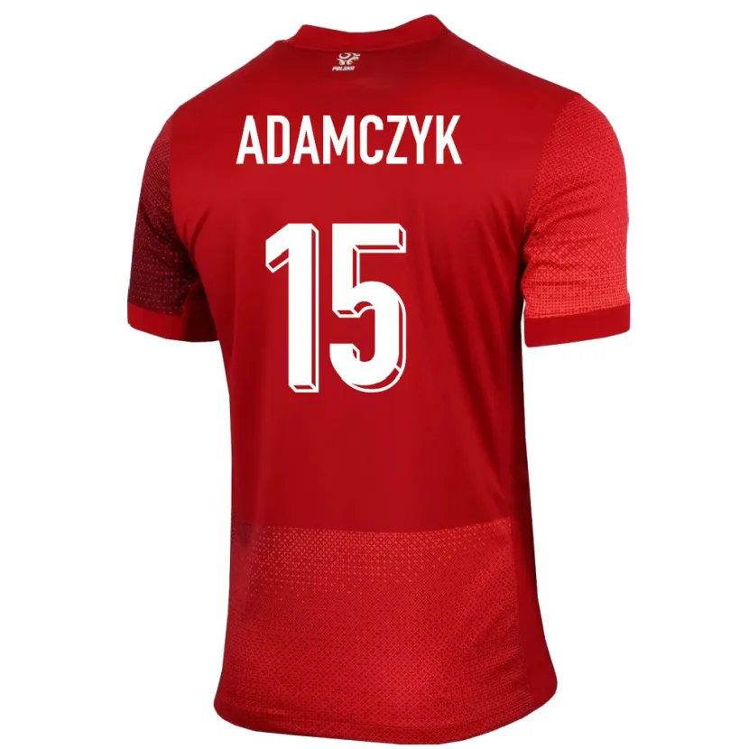 Danxen Dames Polen Nico Adamczyk #15 Rood Uitshirt Uittenue 24-26 T-Shirt