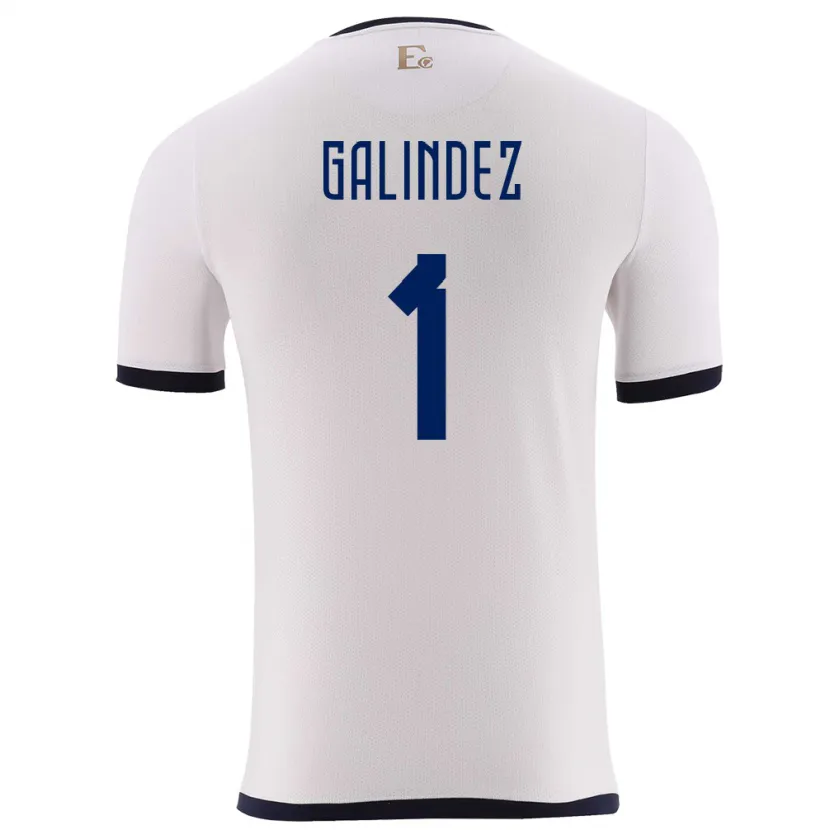 Danxen Dames Ecuador Hernan Galindez #1 Wit Uitshirt Uittenue 24-26 T-Shirt