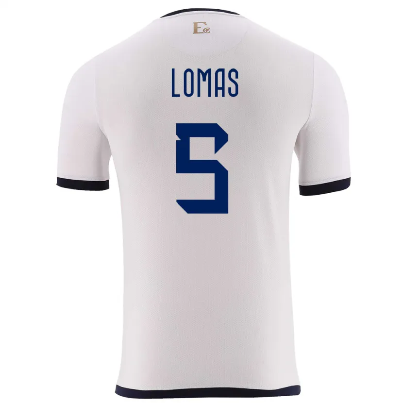 Danxen Dames Ecuador Ariana Lomas #5 Wit Uitshirt Uittenue 24-26 T-Shirt