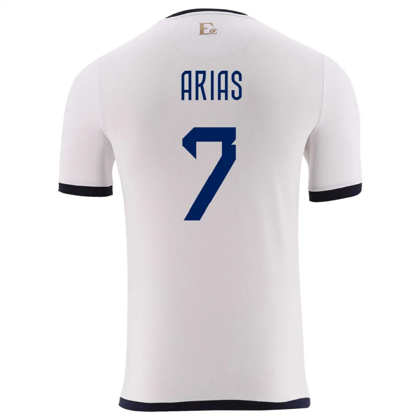 Danxen Dames Ecuador Emily Arias #7 Wit Uitshirt Uittenue 24-26 T-Shirt