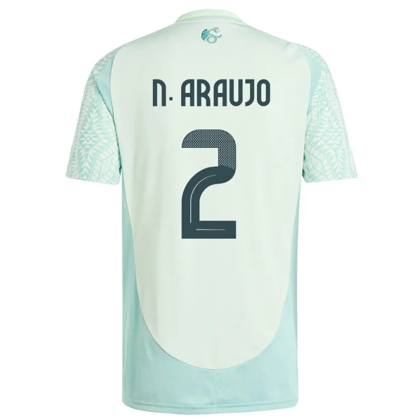 Danxen Dames Mexico Nestor Araujo #2 Linnen Groen Uitshirt Uittenue 24-26 T-Shirt