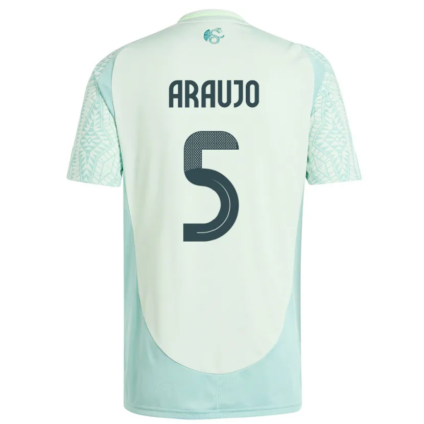 Danxen Dames Mexico Julian Araujo #5 Linnen Groen Uitshirt Uittenue 24-26 T-Shirt
