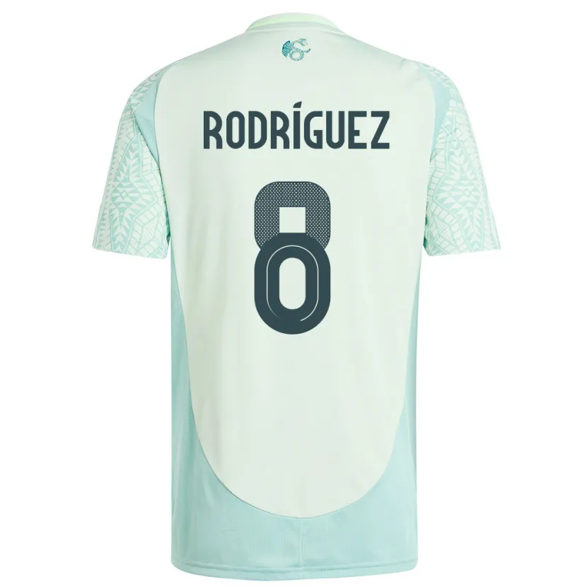 Danxen Dames Mexico Carlos Rodriguez #8 Linnen Groen Uitshirt Uittenue 24-26 T-Shirt