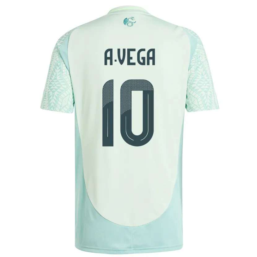 Danxen Dames Mexico Alexis Vega #10 Linnen Groen Uitshirt Uittenue 24-26 T-Shirt