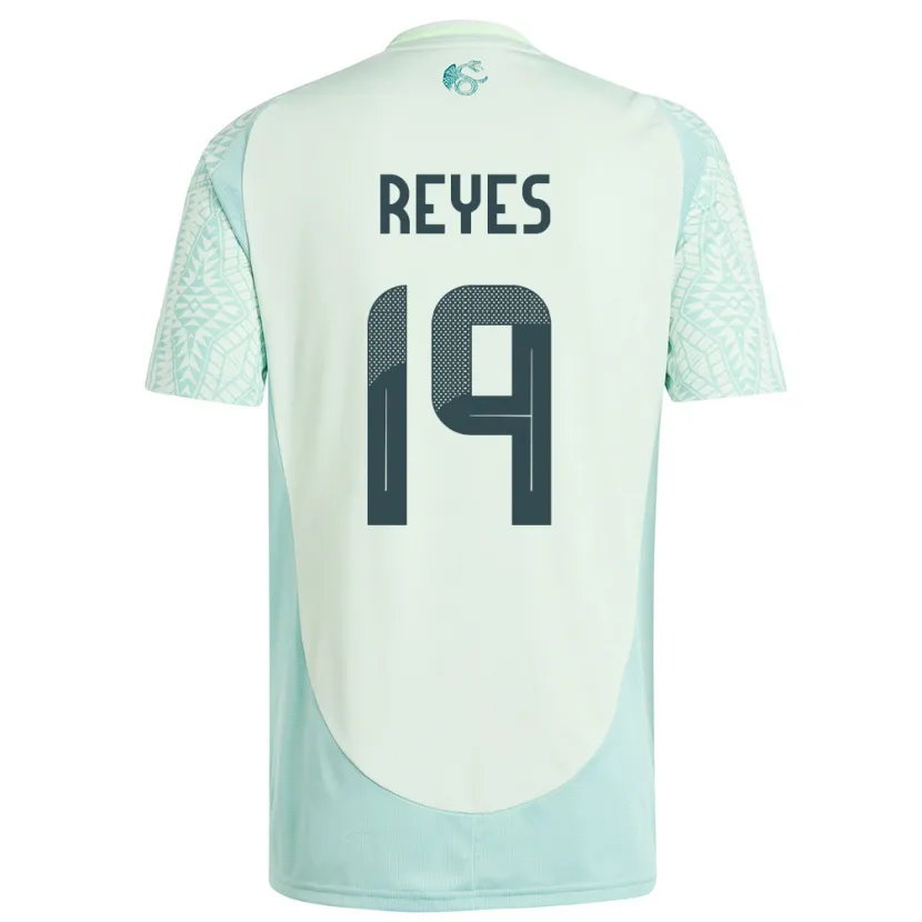 Danxen Dames Mexico Israel Reyes #19 Linnen Groen Uitshirt Uittenue 24-26 T-Shirt