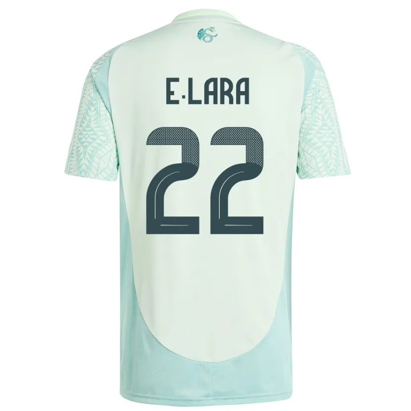 Danxen Dames Mexico Emilio Lara #22 Linnen Groen Uitshirt Uittenue 24-26 T-Shirt