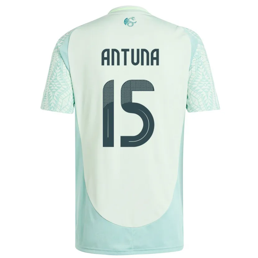 Danxen Dames Mexico Uriel Antuna #15 Linnen Groen Uitshirt Uittenue 24-26 T-Shirt