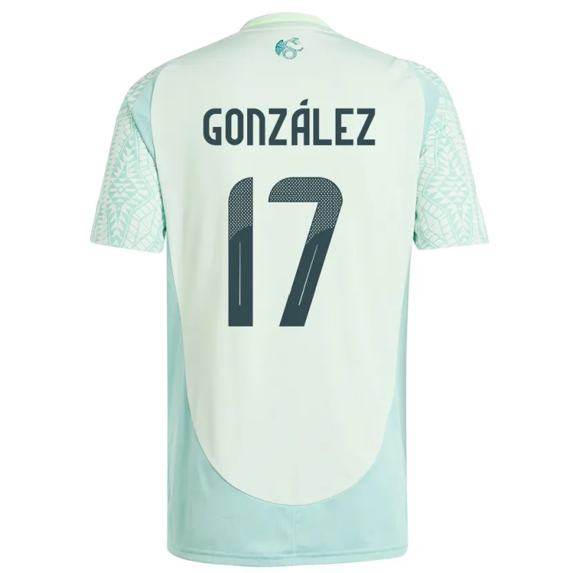 Danxen Dames Mexico Alison Gonzalez #17 Linnen Groen Uitshirt Uittenue 24-26 T-Shirt