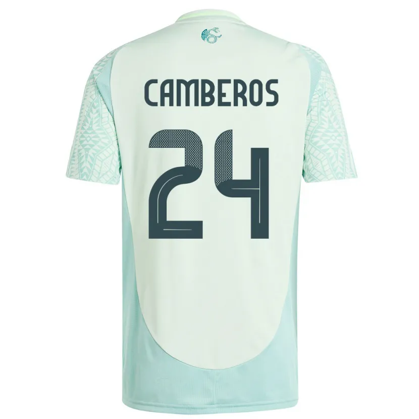 Danxen Dames Mexico Scarlett Camberos #24 Linnen Groen Uitshirt Uittenue 24-26 T-Shirt