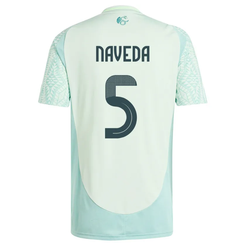Danxen Dames Mexico Santiago Naveda #5 Linnen Groen Uitshirt Uittenue 24-26 T-Shirt