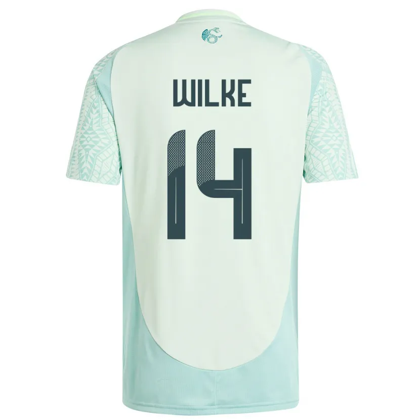 Danxen Dames Mexico Teun Wilke #14 Linnen Groen Uitshirt Uittenue 24-26 T-Shirt