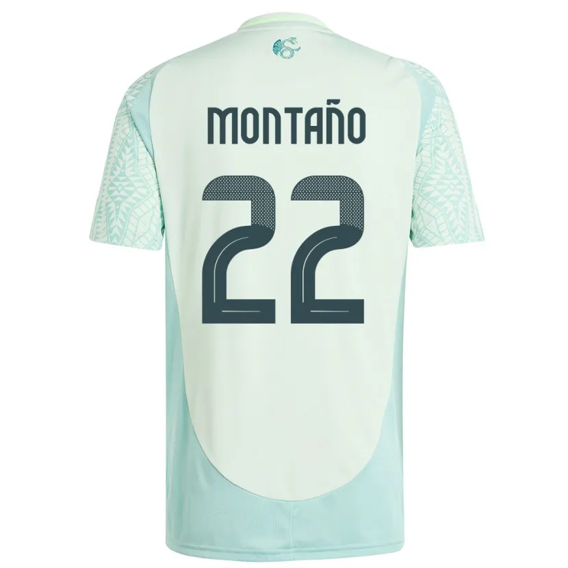 Danxen Dames Mexico Andres Montano #22 Linnen Groen Uitshirt Uittenue 24-26 T-Shirt