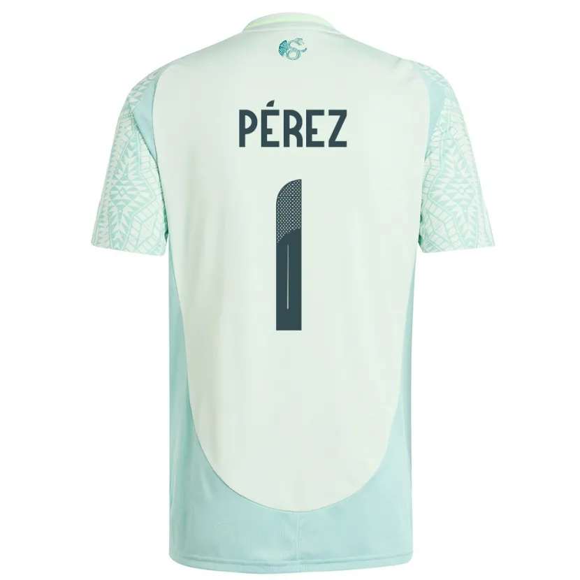 Danxen Dames Mexico Emiliano Perez #1 Linnen Groen Uitshirt Uittenue 24-26 T-Shirt