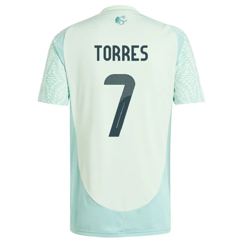 Danxen Dames Mexico Christian Torres #7 Linnen Groen Uitshirt Uittenue 24-26 T-Shirt