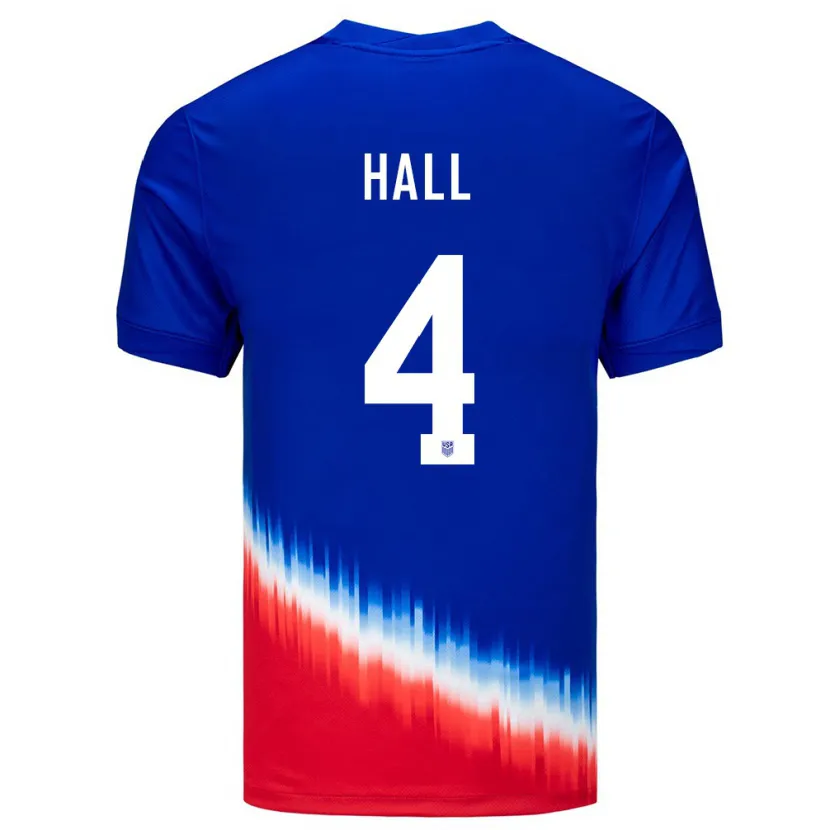 Danxen Dames Verenigde Staten Tyler Hall #4 Blauw Uitshirt Uittenue 24-26 T-Shirt